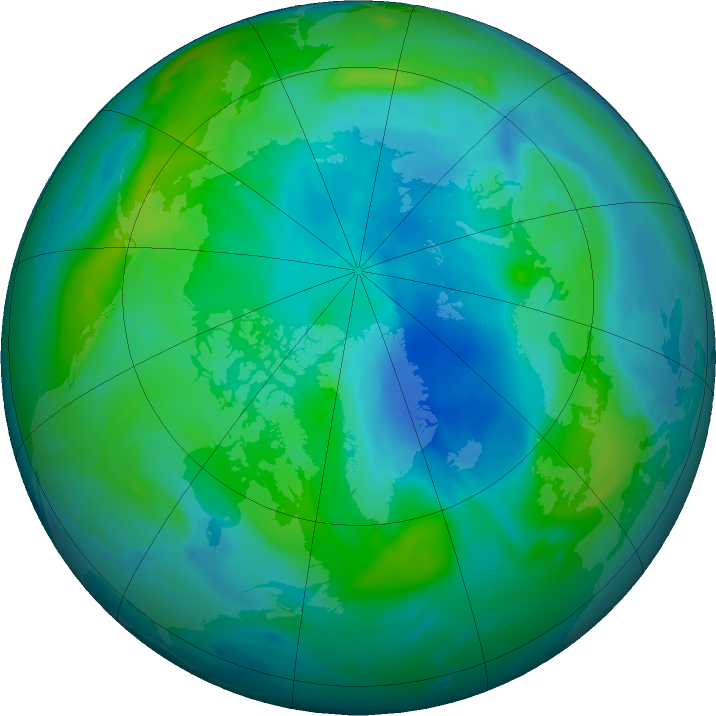 Arctic ozone map for 17 September 2017
